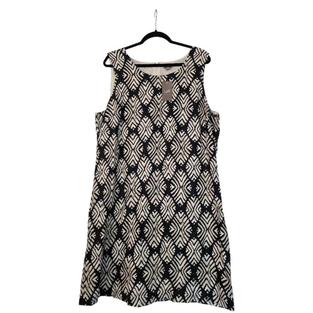 J. Jill Monochrome Patterned Midi Dress